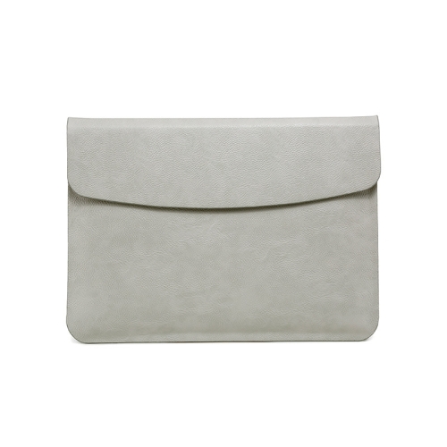 

Horizontal Litchi Texture Laptop Bag Liner Bag For MacBook 15 Inch A1707 / 1990(Liner Bag Gray)