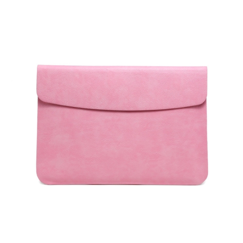 

Horizontal Litchi Texture Laptop Bag Liner Bag For MacBook 15 Inch A1707 / 1990(Liner Bag Pink)