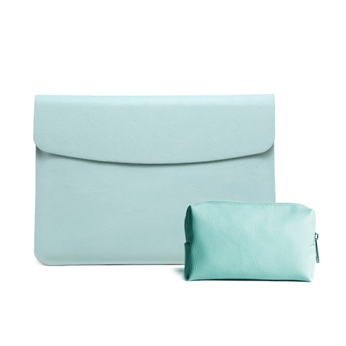 

Horizontal Litchi Texture Laptop Bag Liner Bag For MacBook 15 Inch A1707 / 1990(Liner Bag+Power Bag Green)
