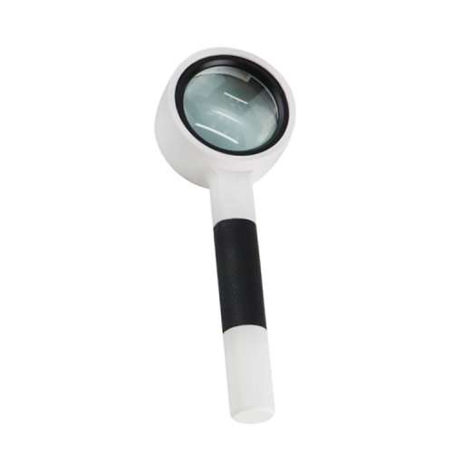 

3 PCS Hand-Held Reading Magnifier Glass Lens Anti-Skid Handle Old Man Reading Repair Identification Magnifying Glass, Specification: 37mm 16 Times (Black White)