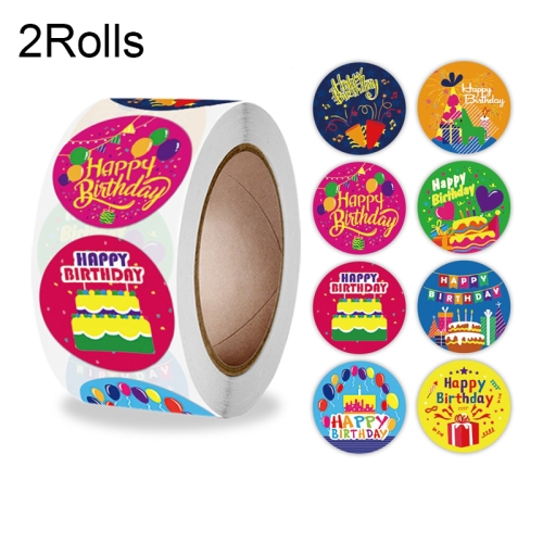 

10 Rolls Birthday Sticker Gift Decoration Sealing Sticker, Size: 2.5cm / 1inch(A-343)