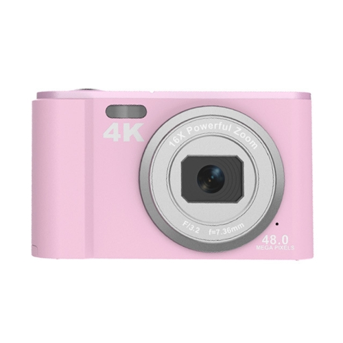 

DC303A 2.8-Inch 4K 16X Zoom HD Digital Camera Mini Children Photography Camera US Plug(Pink)