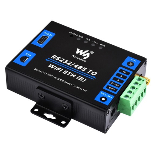 Waveshare Industrial Grade Serial Server RS232/485 to WiFi / Ethernet RJ45 Network Port digital preset lcd display torque screwdriver kits dns 8n m torque wrench data storage in peak mode with 10 pcs bits