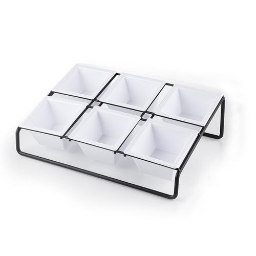 

Stainless Steel Bar Plastic Fruit Plate Rack, without Fruit Dish, Grid Number:6 Grids(A Type)