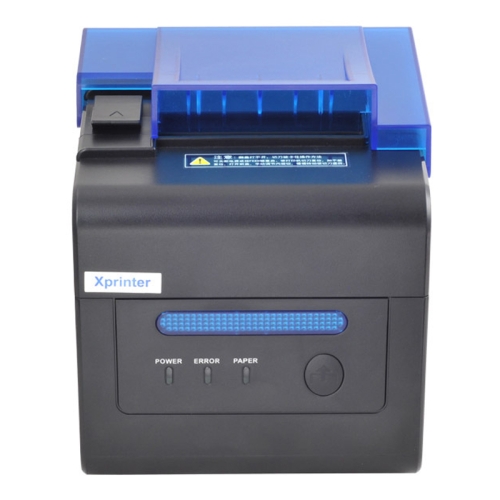 Xprinter XP-C300H 80mm Sound And Light Alarm Store Cashier Rreceipt Thermal Printer, Spec: USB+COM+LAN(UK Plug)