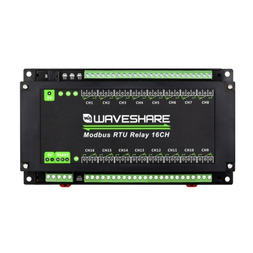 

Waveshare 24921 Modbus RTU 16-Ch Relay Module, RS485 Interface, With Multiple Isolation Protection Circuits