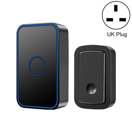 

CACAZI A19 1 For 1 Wireless Music Doorbell without Battery, Plug:UK Plug(Black)