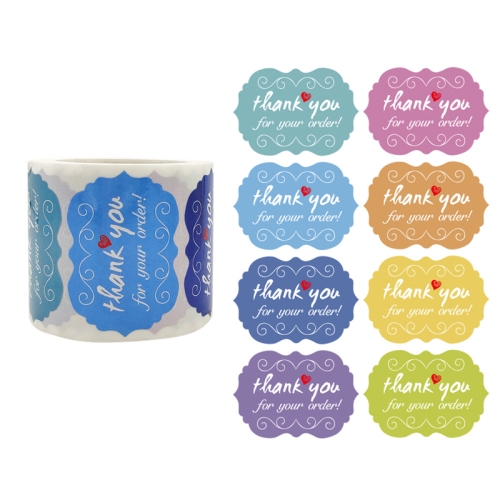 

3 Rolls Thank You Sticker Seal Sticker Cake Decoration Label, Size: 50x35mm(K-112)