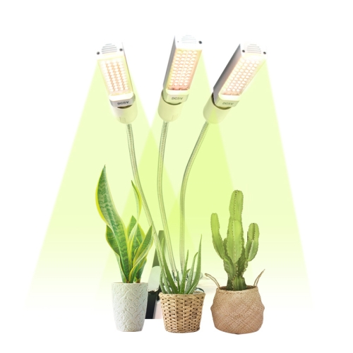 

E27 Clip All-aluminum Housing Plant Growth Fill Light，US Plug, Specification:3 Head(White)