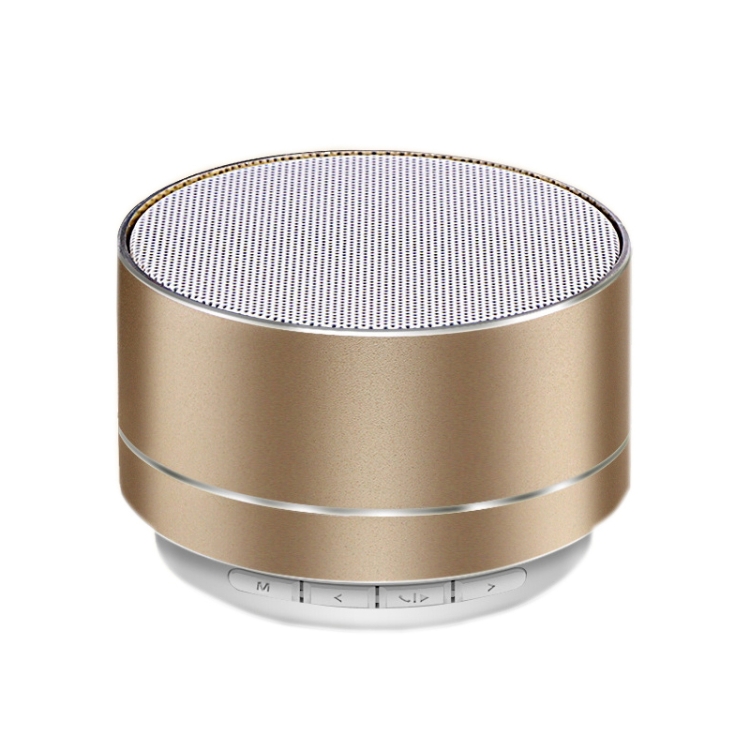 

A10 TWS Wireless Bluetooth Mini Portable Speaker, Support TF Card & U Disk & LED(Gold)