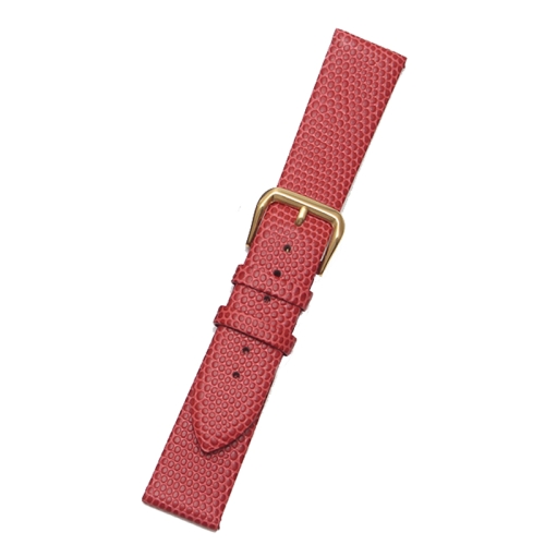 

Thin Watch Chain With Calfskin Lizard Pattern Strap, Size: Strap Width 20mm(Red Gold Pin Buckle)