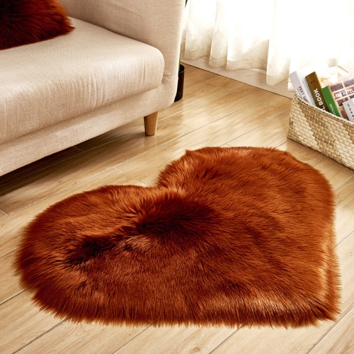 Alfombra peluda amor corazón alfombras lana Artificial piel de oveja alfombra 