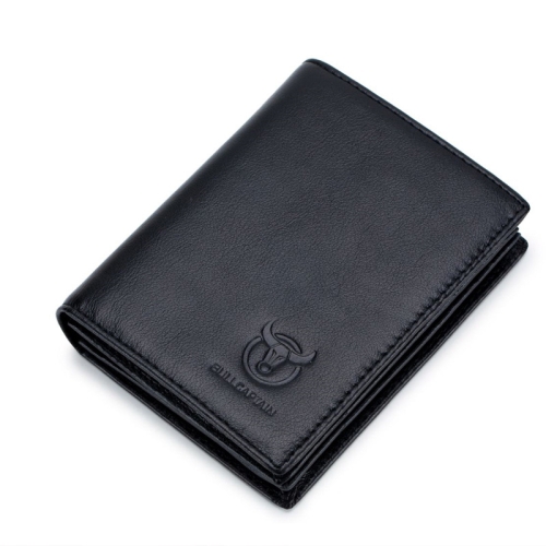 

BUFF CAPTAIN 027 Men Short Anti-Theft Wallet Leather Multi-Card Thicken Wallet, Colour: Black