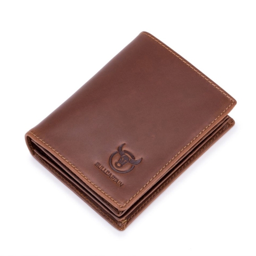 

BUFF CAPTAIN 027 Men Short Anti-Theft Wallet Leather Multi-Card Thicken Wallet, Colour: Brown