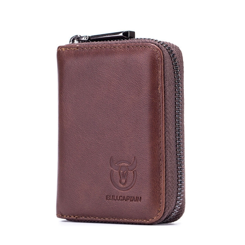 

BULL CAPTAIN 05 Head Layer Leather Card Bag Men Casual Leather Driver License Card Package(Brown)