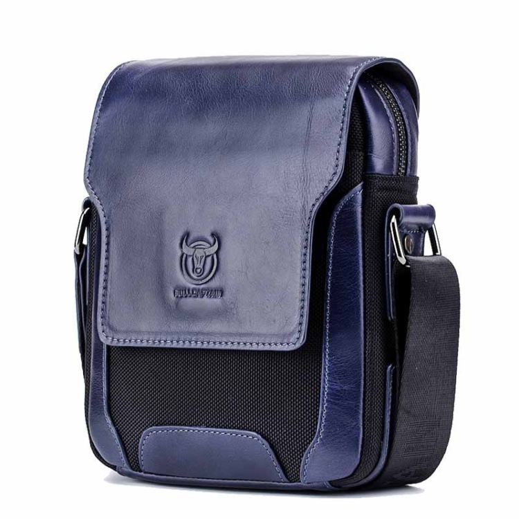 

BUFF CAPTAIN 999 Men Leather Diagonal Bag First-Layer Cowhide Multi-Function Shoulder Bags(Navy Blue)