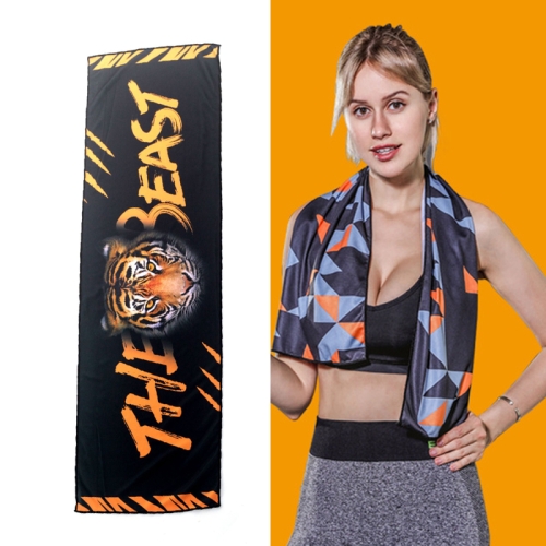 

Gym Sports Cold Feeling Sweat-Absorbent Quick-Drying Cold Towel(Black Tiger)