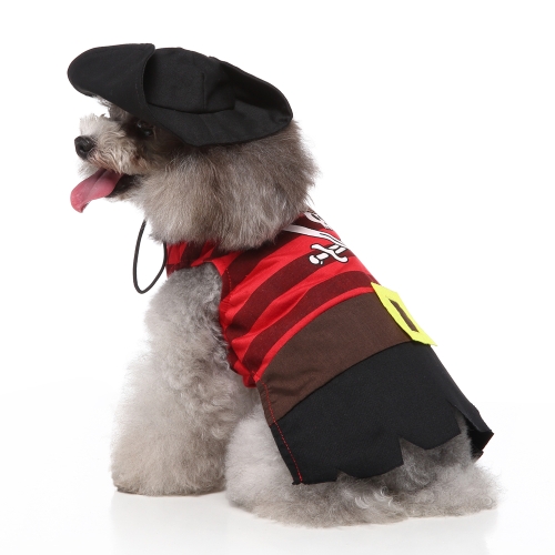 

Halloween Christmas Day Pets Dress Up Clothes Pet Funny Clothes, Size: S(SDZ135 Striped Pirate)