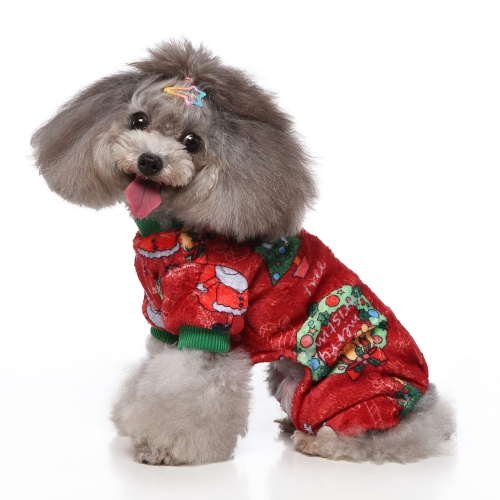 

Halloween Christmas Day Pets Dress Up Clothes Pet Funny Clothes, Size: L(SDZ137 Christmas Circle)