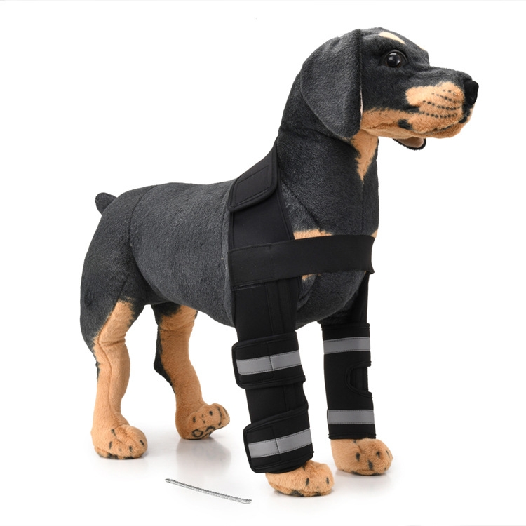 

Pet Dog Leg Knee Guard Surgery Injury Protective Cover, Size: L(Support Strips Model (Black) )