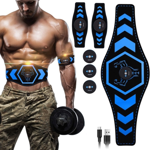 1082 EMS Muscle Training Muscle Stimulator Abddominal Home Fitness Cinturón (cinturón de 4 piezas)