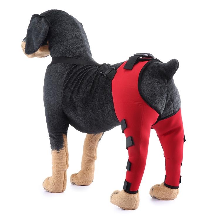 

Pet Dog Leg Knee Guard Surgery Injury Protective Cover, Size: XS(Red)