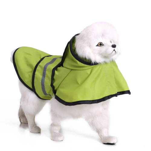 

Pet Reflective Raincoat Large Dog Poncho, Size: XS(Fluorescent Green)