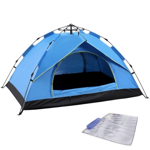 

TC-014 Outdoor Beach Travel Camping Automatic Spring Multi-Person Tent For 3-4 People(Blue+Mat)