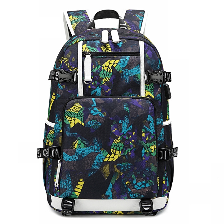 

6101-4 Thermal Transfer Casual Backpack Simple Student Schoolbag(Printed Yellow)