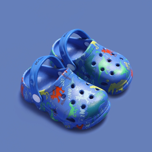 

8615 Children Summer Cave Shoes Baby Anti-Skid Soft Bottom Cartoon Sandals, Size: 190(Royal Blue)