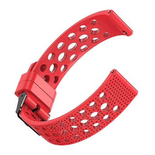 

Breathable Replacement Silicone Strap For Samsung Smart Watches，Size： 22mm (Red)