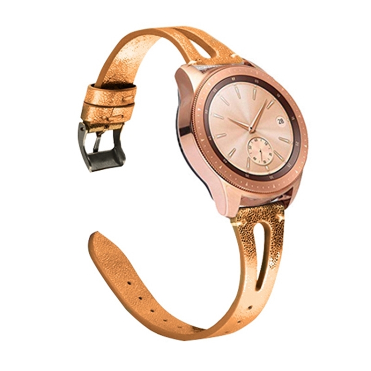 

20mm Open Replacement Leather Strap For Samsung Galaxy Smart Watches(Rose Gold)