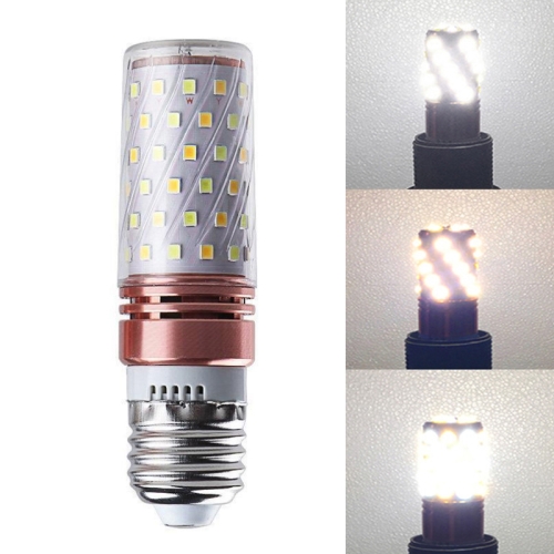 

16W-E27 3 PCS No Flicker Corn Light Candle Bulb Screw Bulb, Light color: Three-color Light Home Style