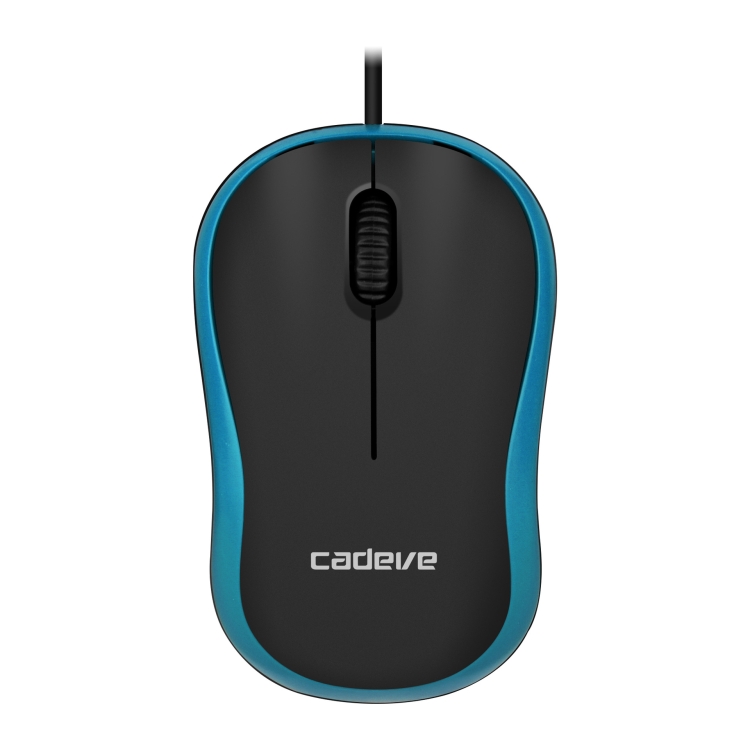 

3 PCS Cadeve M220 3 Keys USB Wired Fashion Portable Mouse(Black Blue)