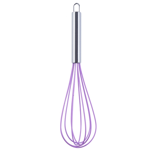 

10 PCS Silicone Egg Beater Home Egg Mixer Kitchen Gadgets Cream Baking Tools, Colour: 12 inch Purple