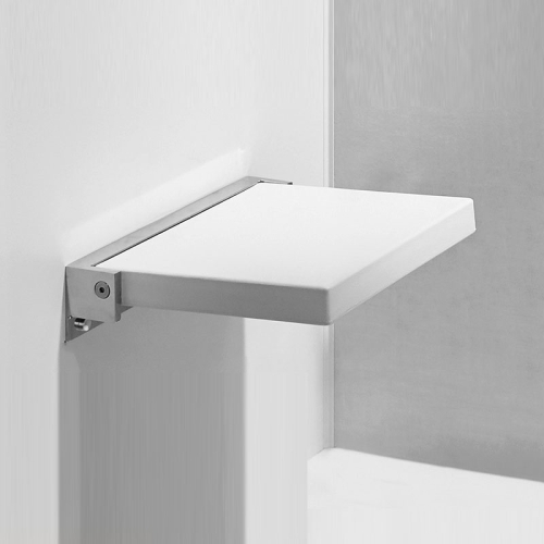 

TX-116N-UP Bathroom Shower Seat Elderly Household Wall-Mounted Toilet Folding Stool(White)