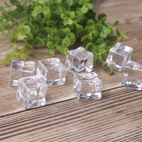 3 PCS Square  Fake Ice Cube Photo Props Gourmet Photography Decoration Model