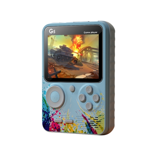 

G5 Retro Children Macaron Handheld Game Console Color Screen Built-In 500 Games, Style: Single (Gray)