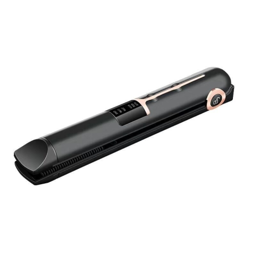 

Wireless Portable Air Bangs Splint USB Charging Mini Curling Iron(Advanced Black)