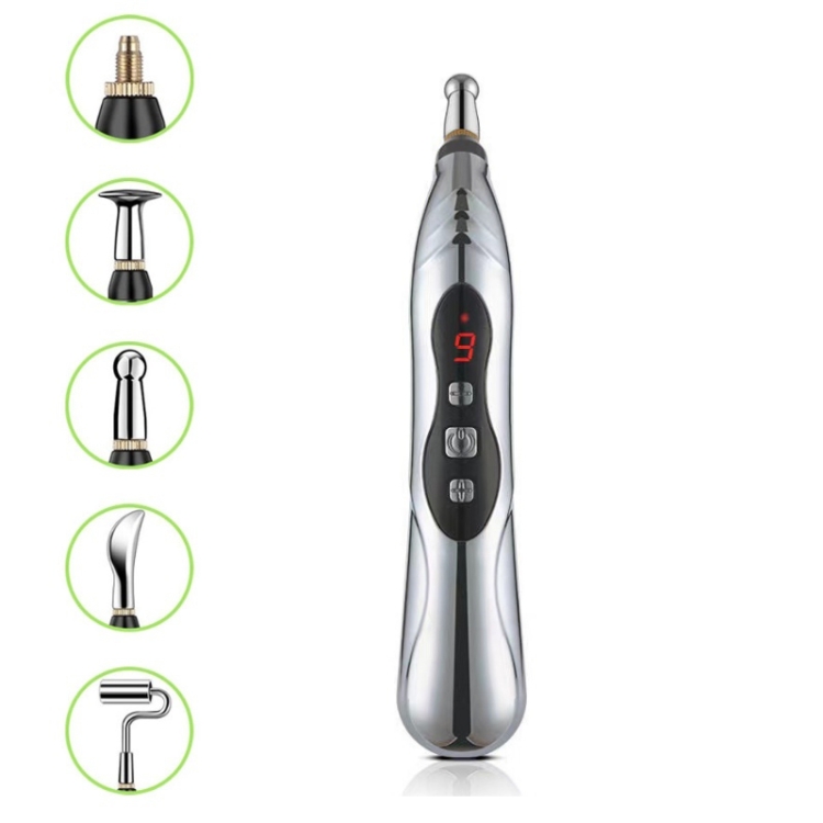 

Circulating Energy Automatic Point Finding Meridian Pen Home Pain Electronic Acupuncture Pen Specifications： 5 Head Color Box (Charging Model)