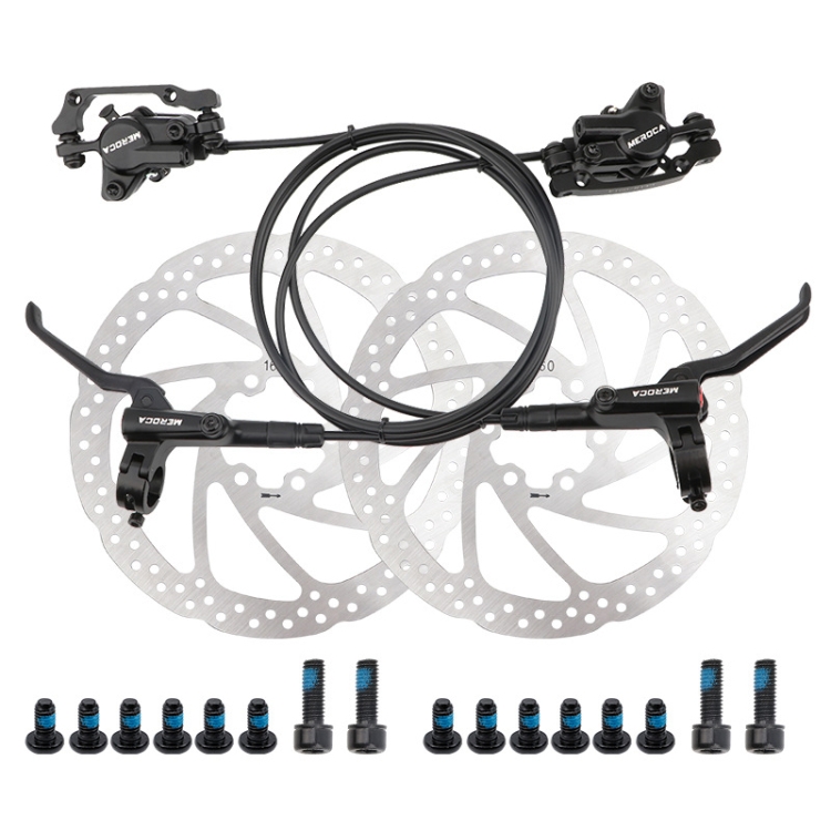 

Meroca M800 Bicycle Brake Mountain Bike Universal Bilateral Brake Oil Pressure Disc Brake, Style: 1 Pair Oil Brakes + 1 Pair Disc Brakes