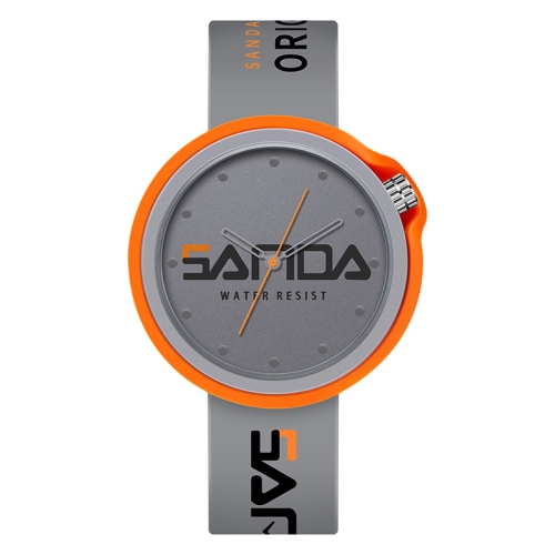 

SANDA 3200 Silicone Belt Quartz Sports Watch For Men And Women(Gray)