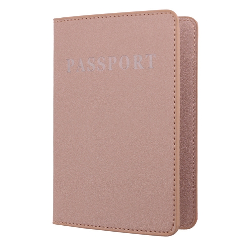 2 stücke MS101 Frosted PU Multi-Card Passinhaber Travel Auslandsport  Kartenhalter, Farbe: Rosa