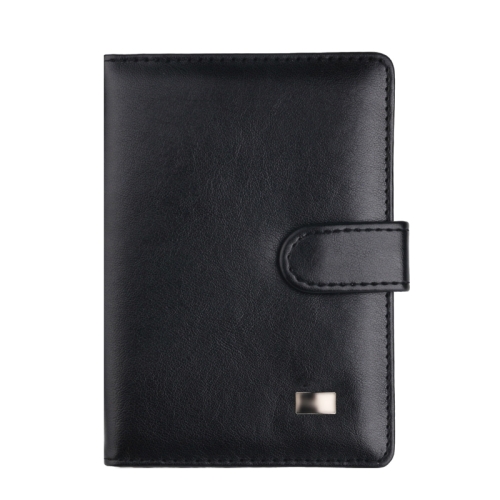 

3 PCS Covc1002 Bank Card Passport Card Holder With Buckle Clip PU Document Protection Card Holder(Black)