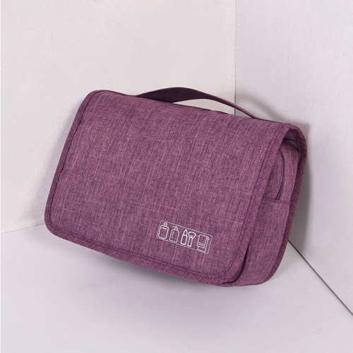 

Travel Waterproof Wash Bag Portable Dust-Proof Storage Bag Hanging Cosmetic Bag(Purple)