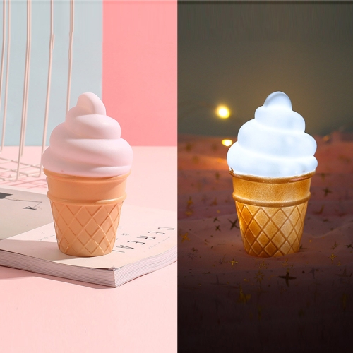 

3 PCS Cartoon Ice Cream Night Light Children Room LED Light(White)