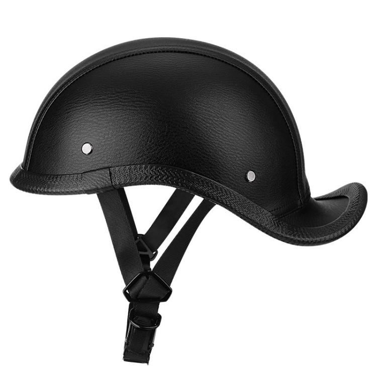 

BYB CJY-116 Retro Tail Cocked Motorcycle Helmet, Size: One Size About 56-60cm(Black)