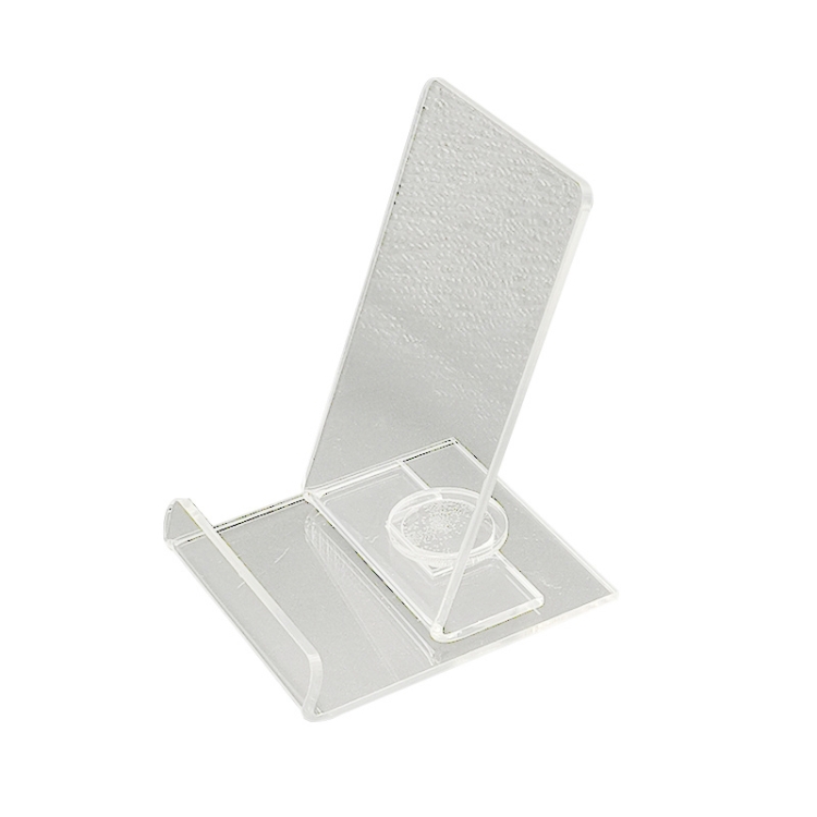 

10 PCS Acrylic Transparent Rotatable Mobile Phone Display Stand(6.8x7.8x10cm)
