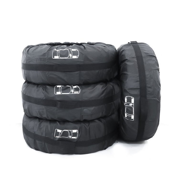 

4 in 1 Waterproof Dustproof Sunscreen Car Tire Spare Tire Cover, Size:L (Black)