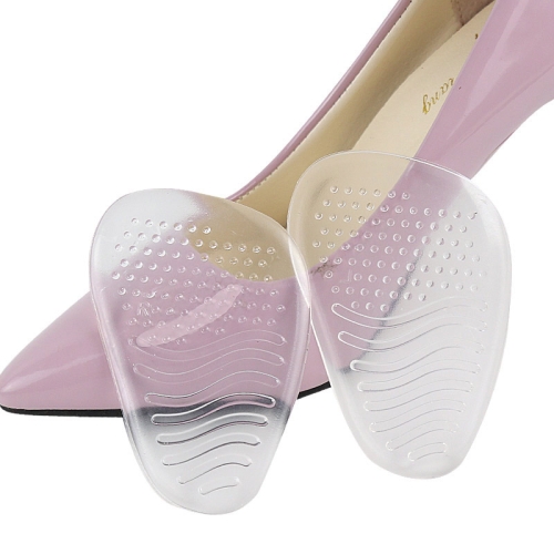 

5 Pairs Anti-Slip Sole Pads For High Heels Gel Crystal Comfortable Half Pads, Colour: Transparent